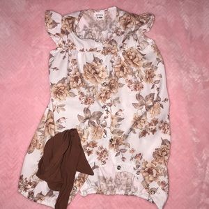 Floral romper with headband